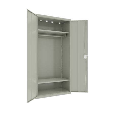 HIRSH Wardrobe Cabinet, 18 in.D x 36 in.W x 72 in.H, Light Gray 25064